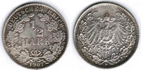 Kaiserreich 1/2 Mark Kaiserreich, Kursmünze 1/2 Mark 1907 D, 900er Silber! -