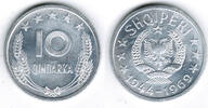 Albanien 10 Qindarka Albanien, 10 Qindarka 1969, siehe Scan -
