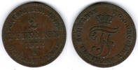 Mecklenburg-Schwerin 2 Pfennig Friedrich Franz II., 2 Pfennig 1860 A, siehe Scan! -
