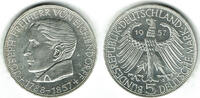 BRD 5 DM Deustchland, 5 DM 1957 J, Joseph Freiherr von Eichendorff, Erhaltung siehe Scan! -