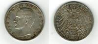 Kaiserreich, Bayern 3 Mark 1908 D, König Otto, Erhaltung siehe Scan sehr schön