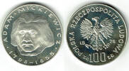 100 Zloty 1978 Polen 100 Zloty, Adam Mickiewicz, Erhaltung siehe Scan! Polierte Platte offen