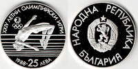 Bulgarien 25 Leva Silbergedenkmünze, Olympische Spiele Seoul 1988, Hochsprung Erhaltung siehe Scan -