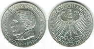 BRD 5 DM Deustchland, 5 DM 1957 J, Joseph Freiherr von Eichendorff, Erhaltung siehe Scan! -