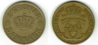 Dänemark 2 Kroner Kursmünze 2 Kronen 1940, Christian X., siehe Scan -
