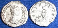 Römische Kaiserzeit - Plautilla Denar AR Denar Plautilla, Rv.: Venus steht neben Schild, VENVS VICTRIX.