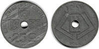 Belgien 25 Centimes Belgien König Leopold III., 25 Centimes 1944, Kursmünze. Erhaltung siehe Scan! -