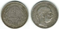 Ungarn 1 Korona Kursmünze 1 Krone 1893, Franz Josef I., siehe Scan -