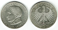 BRD 5 DM Deustchland, 5 DM 1957 J, Joseph Freiherr von Eichendorff, Erhaltung siehe Scan! -