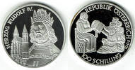 100 Schilling 2001 Österreich Österreich, Silber-Gedenkmünze, Herzog Rudolf IV., ohne Etui und ohne Zertifikat Polierte Platte