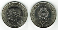 Ungarn 100 Forint Ungarn 1980, 100 Forint Silber, Sowjetisch-Ungarischer Raumflug, siehe Scan! -