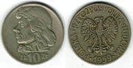 Polen 10 Zloty Polen 1959, 10 Zloty Tadeusz Kosciuszko -