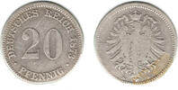 Deutsches Kaiserreich 20 Pfennig Kaiserreich, Kursmünze 20 Pfennig 1873 A, Erhaltung siehe Scan! -