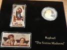 Fidschi Inseln 3 Münzen (10 Dollars + 2 x 20 Dollars) Silberunzen-Set Raphael - Sixtinische Madonna, mit Box/Zertifikat -