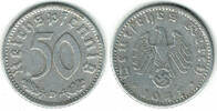 Drittes Reich 50 Pfennig Drittes Reich, Kursmünze 50 Pfennig 1941 D, Aluminium! -