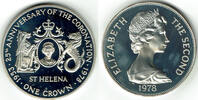 St. Helena 1 Crown St. Helena, Gedenkmünze 25. Jahrestag der Krönung, Elisabeth II. -