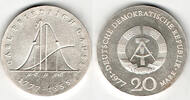Deutsche Demokratische Republik 20 Mark DDR, Gedenkmünze 20 Mark Carl Friedrich Gauss, Erhaltung siehe Scan! -