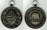 Österreich-Ungarn versilberte Bronzemedaille Ungarische Weltkriegs-Erinnerungsmedaille 1914-18 -