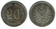 Deutsches Kaiserreich 20 Pfennig Kaiserreich, Kursmünze 20 Pfennig 1874 G, Erhaltung siehe Scan! -
