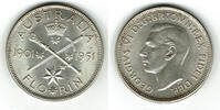 Australien Florin Australien, Kursmünze 1 Florin Silber, Georg VI., 50. Geburtstag, siehe Scan! -