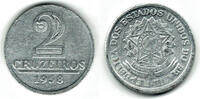 Brasilien 2 Cruzeros 1958 Brasilien, Kursmünze 2 Cruzeros sehr schön 3,50 EUR Differenzbesteuert nach §25a UStG zzgl. 6,00 EUR Versand