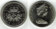 Isle of Man 1 Crown Insel Man, 1 Crown, 25 Jahre Thronbesteigung. Siehe Scan! -
