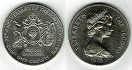 Tristan da Cunha 1 Crown Gedenkmünze 25. Jahrestag der Krönung, Elisabeth II. -