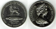 Ascension 25 Pence Gedenkmünze 25. Jahrestag der Krönung, Elisabeth II. -