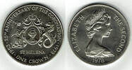 St. Helena 1 Crown St. Helena, Gedenkmünze 25. Jahrestag der Krönung, Elisabeth II. -