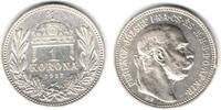 Ungarn 1 Korona Kursmünze 1 Krone 1912, Franz Josef I.! -