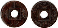 1 Mil 1865 Hongkong Hong Kong, 1 Mil 1865, Victoria sehr schön bis vorzüglich