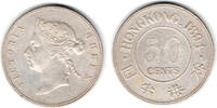 50 Cents 1894 Hongkong Hong Kong, 50 Cents 1894, Victoria sehr schön, leicht berieben
