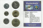 Guatemala 1,91 Quetzal Guatemala, gemischter Kursmünzensatz, 1 Centavo bis 1 Quetzal (6 Münzen) -