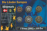 Dänemark 38,50 Kronen Dänemark, gemischter Kursmünzensatz, 50 Öre bis 20 Kronen (6 Münzen) -