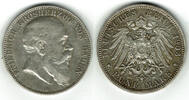 Baden 5 Mark Kaiserreich, Baden, Friedrich, 5 Mark 1903 G -