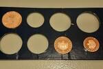 Monaco 1 Cent, 2 Cent, 5 Cent (3 Münzen) Monaco, Kursmünzensatz 2004, 1 Cent bis 5 Cent, 3 Münzen, Polierte Platte offen -