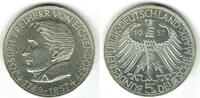 BRD 5 DM Deustchland, 5 DM 1957 J, Joseph Freiherr von Eichendorff, Erhaltung siehe Scan! -