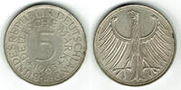 BRD 5 DM Bundesrepublik Deutschland, 5 DM Silberadler 1963 D, Erhaltung siehe Scan -