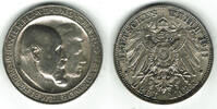 Württemberg 3 Mark Kaiserreich, Württemberg 1911, Wilhelm II., Erhaltung siehe Scan! -