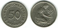 BRD 50 Pfennig Deutschland, Bank deutscher Länder, 50 Pfennig 1950 G -