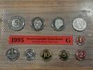 Deutschland 12,68 DM BRD, Kursmünzensatz 1995 G (Prägestätte Karlsruhe), 1 Pfennig bis 5 DM -