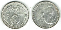 Drittes Reich 2 Reichsmark Drittes Reich, 2 Reichsmark 1938 F, Hindenburg mit HK! -