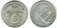Drittes Reich 2 Reichsmark Drittes Reich, 2 Reichsmark 1938 G, Hindenburg mit HK! -
