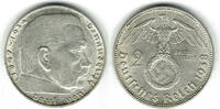 Drittes Reich 2 Reichsmark Drittes Reich, 2 Reichsmark 1938 J, Hindenburg mit HK! -
