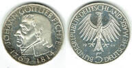BRD 5 DM Deutschland, 5 DM 1964 J, Johann Gottlieb Fichte -