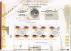 BRD 10 Mark Deutschland, Numisblatt 4/2000 mit 10-DM-Münze 10 Jahre Deutsche Einheit