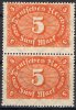 Deutsches Reich 5 Mark Mi.-Nr. 194 a Paare, <i>Freimarke Ziffer</i> -