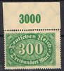 Deutsches Reich 300 Mark Deutsches Reich, Mi.-Nr. 249 POR, Freimarken Ziffer im Queroval -