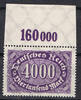 Deutsches Reich 4000 Mark Deutsches Reich, Mi.-Nr. 255 POR, Freimarken Ziffer im Queroval -