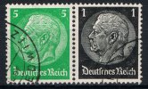 Deutsches Reich 2 Wert Deutsches Reich, Mi.-Nr. W 59, Zusammendruck, <i>Hindenburg</i>, -